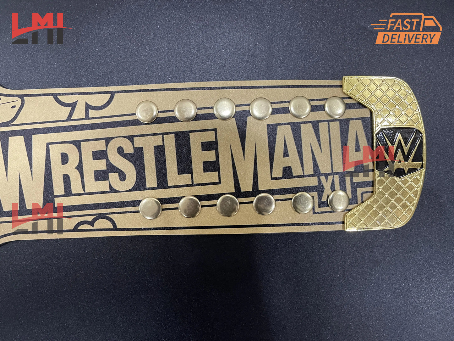 WrestleMania 41 Golden Championship Belt Las Vegas WWE Replica Title 2mm/6mm Diecast